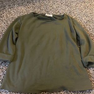 Bailey, size x-small green top with slits on the back